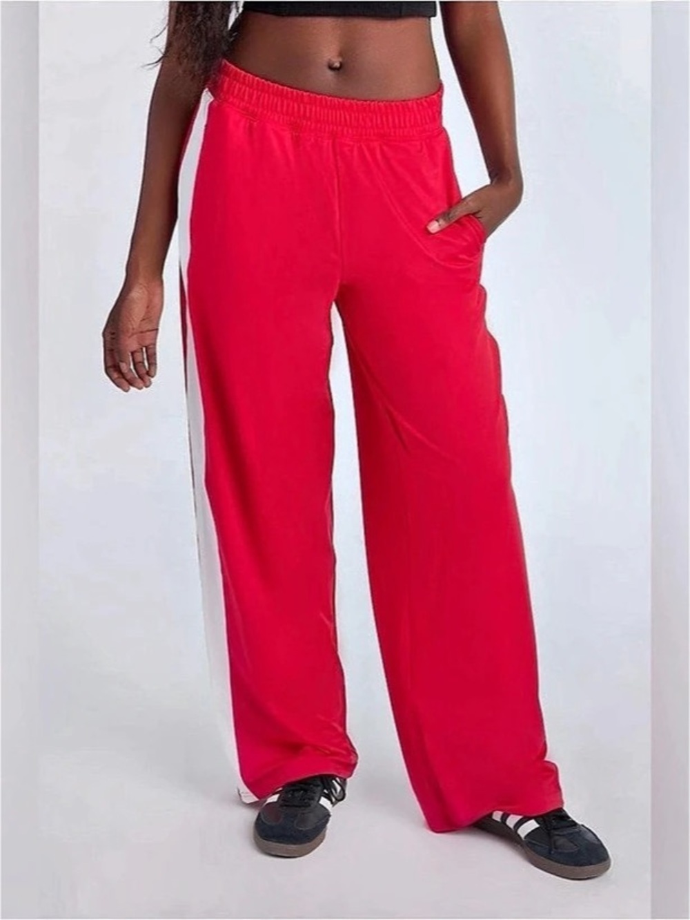 Bluenotes Women’s Tricot Wide Leg Track Pants